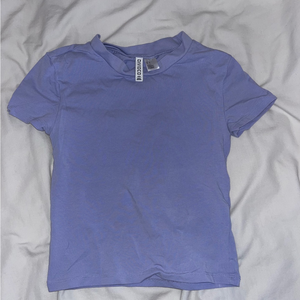 Light purple cropped tee shirt H&M